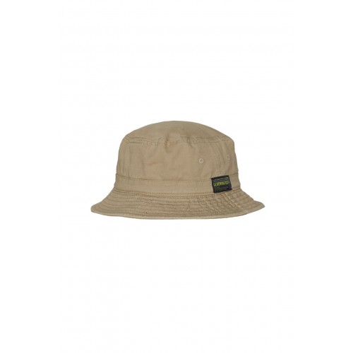 Cotton bucket hat with metal eagle